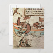 ミダガードのヘビのためのトール魚釣り ポストカード (正面/裏面)