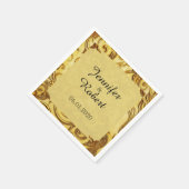 ミダスTouch結婚金ゴールドナプキン スタンダードカクテルナプキン (角)