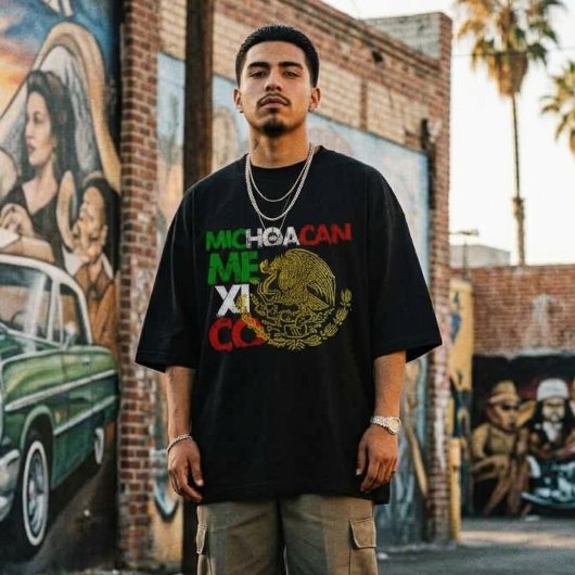 ミチョアカンメキシコ国旗のTシャツ Tシャツ