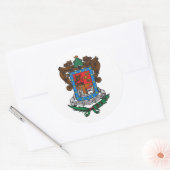 ミチョアカン国旗 ラウンドシール (封筒)