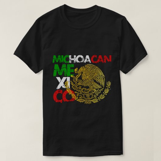 ミチョアカン メキシコ 旗 Tシャツ (デザイン正面)