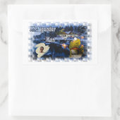 ミチランダーマン冬！ 長方形シール (バッグ)