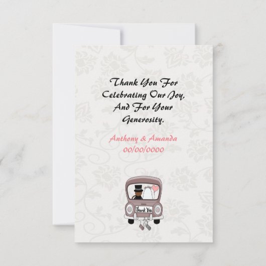 ミッおもしろいズミスター・ニュー感謝していレイ葉書 サンキューカード (裏面)