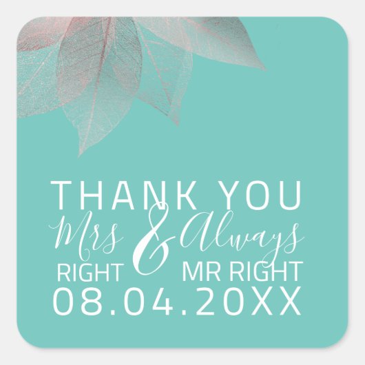 ミッおもしろいズ結婚・ライト$常にミスター・ライト スクエアシール (正面)