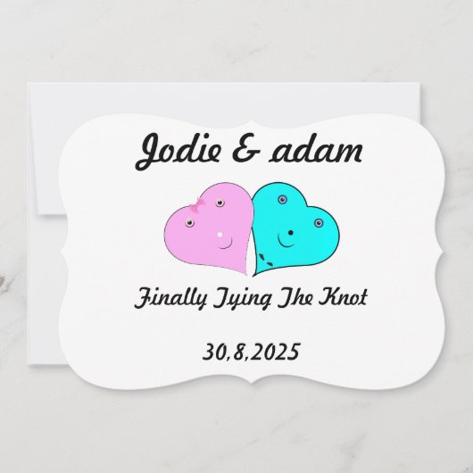 ミッおもしろいト・ミセスハート 招待状 (正面)