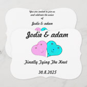 ミッおもしろいト・ミセスハート 招待状 (正面/裏面)