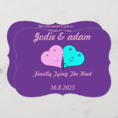 ミッおもしろいト・ミセスハート 招待状 (正面/裏面)