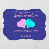 ミッおもしろいト・ミセスハート 招待状 (正面/裏面)