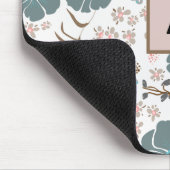 ミッお洒落クスティール(緑がかった色)グレーピンク流パーソナライズされたれ マウスパッド (コーナー)