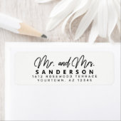 ミッはっきりしたト・ミセス・差出人住所ラベルスモール ラベル (インサイチュ)