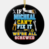 ミッもしヒールは治せない我々は全て螺旋父だ セラミックオーナメント (正面)