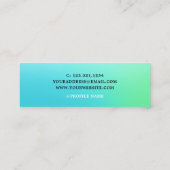 ミッエレガントグラデーションントのラッシュとブローズの手書き スキニー名刺 (裏面)