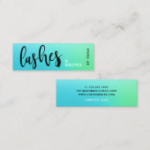 ミッエレガントグラデーションントのラッシュとブローズの手書き スキニー名刺 (正面/裏面)