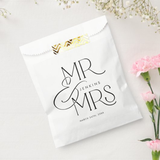 ミッエレガントズとミセスパーソナライズされた結婚の フェイバーバッグ (封をした状態)