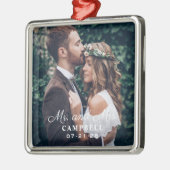 ミッエレガントズの写真結婚モノグラカスタムム メタルオーナメント (左)