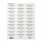 ミッエレガントズの結婚差出人住所 ラベル (フルシート)