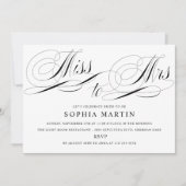 ミッエレガントズ恋しく思ブライダルシャワーへ脚本 招待状 (正面)