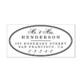ミッエレガントズ・ミセス・ファミリー・ネーム・スクリプ結婚ト・オーバル ラバースタンプ (インプリント)
