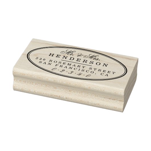 ミッエレガントズ・ミセス・ファミリー・ネーム・スクリプ結婚ト・オーバル ラバースタンプ (スタンプ)