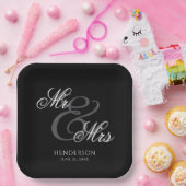 ミッエレガントミニマルズとミセス結婚ズ ペーパープレート (パーティー)