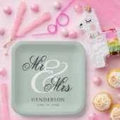 ミッエレガントミニマルズとミセス結婚ズ ペーパープレート (パーティー)