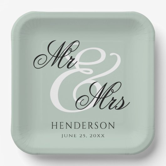 ミッエレガントミニマルズとミセス結婚ズ ペーパープレート (正面)