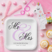 ミッエレガントミニマルトのナ結婚プキン ペーパープレート (パーティー)