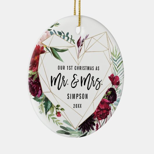 ミッカスタムトとしての初めてのクリスマス | フローラ セラミックオーナメント (右)