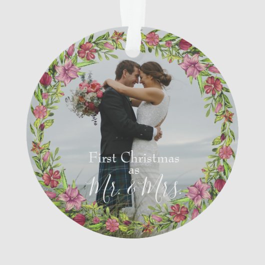 ミッカスタムトの写真初めてのクリスマス-フローラ オーナメント (裏面)