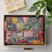 ミッカラフルクメディアアポップ・アートのートコラージュティッシュペーパー 薄葉紙 (ギフト)