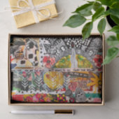 ミッカラフルクメディアアポップ・アートのートコラージュティッシュペーパー 薄葉紙 (ギフト)