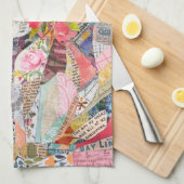 ミッカラフルクメディア紙アートキャットキッチンタオル キッチンタオル (四つ折り)