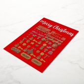 ミッキーたちのホリデーシーズン クリスマスの食事 箔シーズンカード (回転した状態)