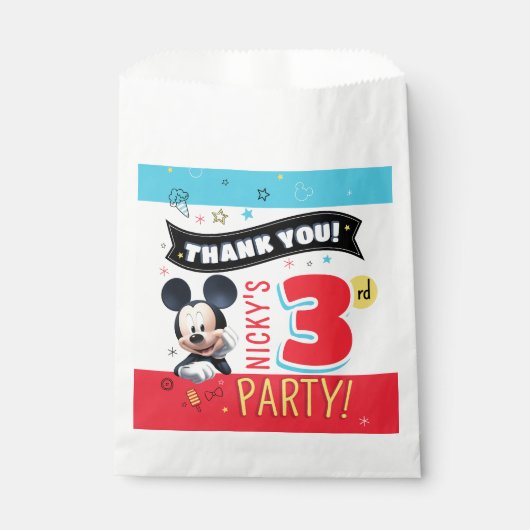 ミッキーマウスの楽しい誕生日ペーパーファバーバッグ フェイバーバッグ (正面)