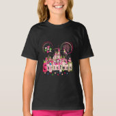 ミッキーマウスの耳と城とディズニーキャラクター Tシャツ (正面)