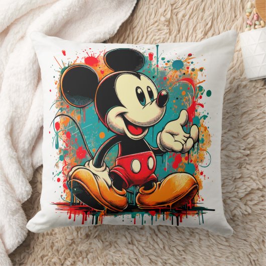 ミッキーマウスヴィンテージアート クッション (ブランケット)