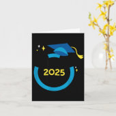 ミッキーマウス 青い卒業帽子 クラスオブ2025  カード (黄色い花)