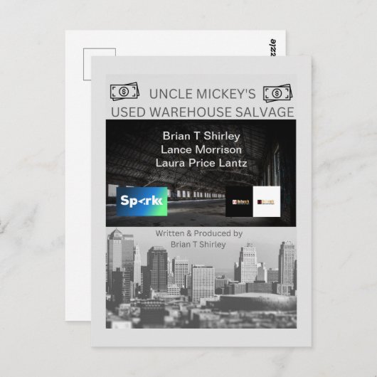 「ミッキー叔父の使用済み倉庫の回収」の後 ポストカード (正面/裏面)