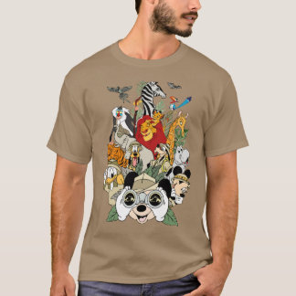 ミッキー アンド フレンズ アニマル キングダム レトロ ガール ファム Tシャツ