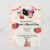 ミッキー キッズ 誕生日招待状 招待状 (正面/裏面)