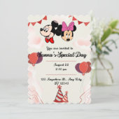 ミッキー キッズ 誕生日招待状 招待状 (スタンド正面)