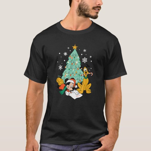 ミッキー プルートー クリスマスツリー Tシャツ (正面)