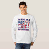 ミッキー・ヘイリー – ア救メリカ Tシャツ (正面フル)