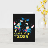 ミッキー＆ミニーマウス 卒業クラス 2025 カード (黄色い花)