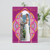 ミックスのマンダラCerise Pink, blues & Orange 出欠カード (スタンド正面)