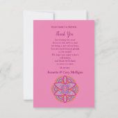 ミックスのマンダラCerise Pink, blues & Orange 出欠カード (裏面)