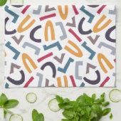 ミックスアップ文字、抽象芸術、ディッモダンション キッチンタオル (折り畳み)