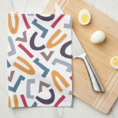 ミックスアップ文字、抽象芸術、ディッモダンション キッチンタオル (四つ折り)