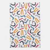 ミックスアップ文字、抽象芸術、ディッモダンション キッチンタオル (縦)