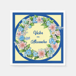 ミックスカラーフローラ スタンダードカクテルナプキン